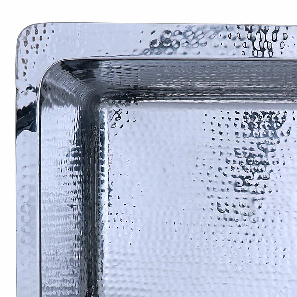 Nantucket Brightwork Collection 16 Gauge Hammered Stainless Steel Large Single Bowl Sink