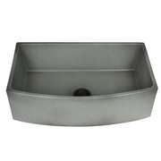 Italian Made Fine Fireclay Curved Apron Farmer Sink Optional Bottom Grid - BG-FC3320CA