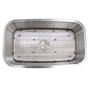 Nantucket NS3118-9-16 31" Large Rectangle Single Bowl Undermount Stainless Steel Kitchen Sink, 9"es Deep
