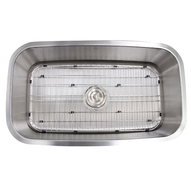 Nantucket NS3118-9-16 31" Large Rectangle Single Bowl Undermount Stainless Steel Kitchen Sink, 9"es Deep