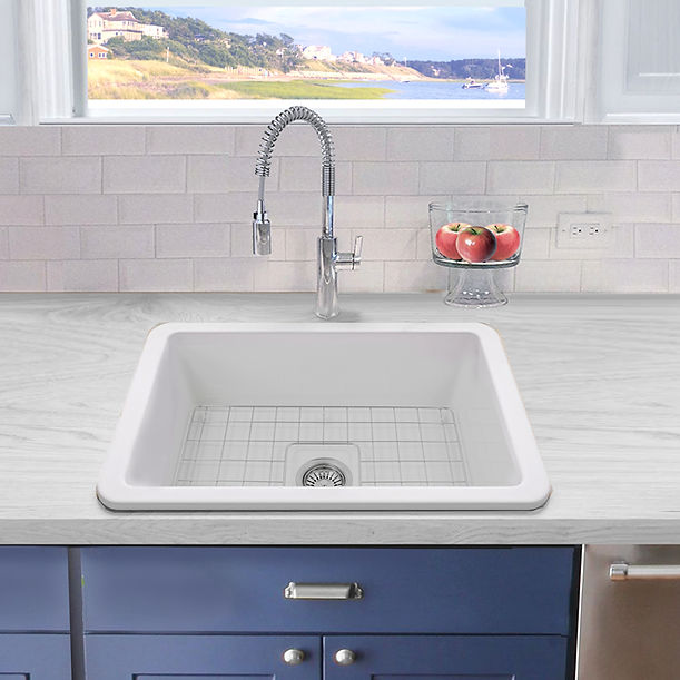Nantucket 27" Undermount Fireclay Kitchen Sink Wellfleet-2719W