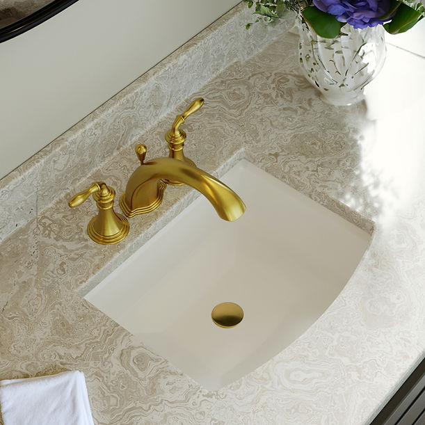 Nantucket  UM-2016C-W is a 19.75" x 16" Undermount Ceramic Rectangle Bathroom Sink in White.  