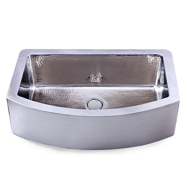 Nantucket Brightwork Collection Hammered Stainless Steel Large Single Bowl Prep Station Sink