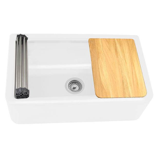 Nantucket 33" Reversible Workstation Granite Composite Apron Sink with Accessory Pack