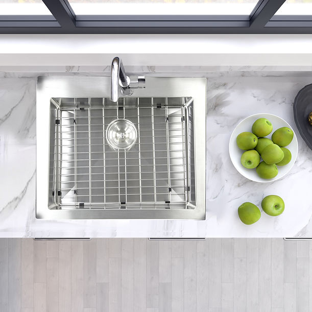 Nantucket SR2522-5.5-16 Pro Series Small Radius Topmount Single Hole Stainless Steel ADA Kitchen Sink