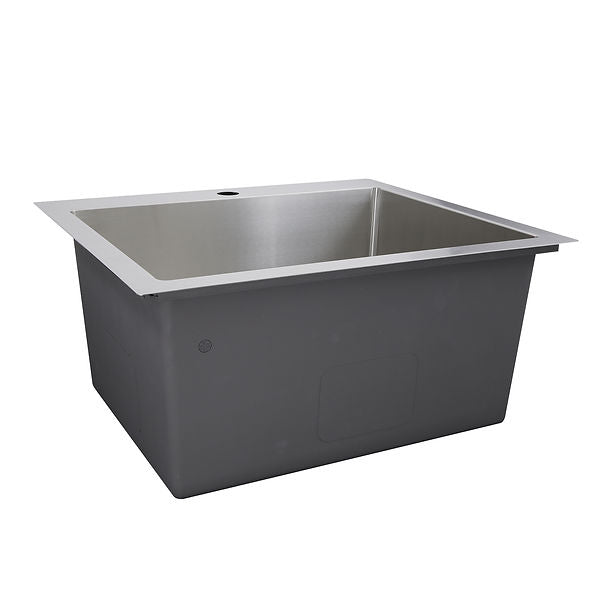 25" Pro Series Rectangle Single Bowl Dualmount Small Radius Corners Stainless Steel Kitchen Sink