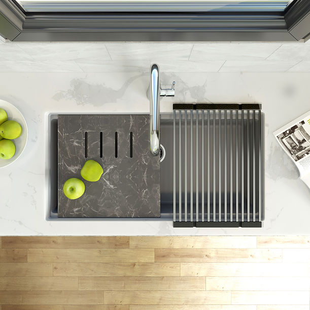 Nantucket Plymouth Collection Granite Composite Workstation sink