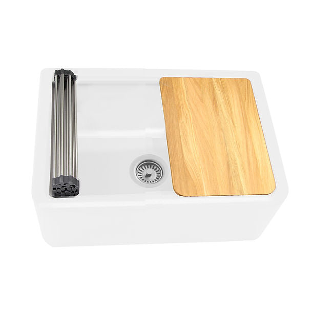 Nantucket 30" Reversible Workstation Granite Composite Apron Sink with Accessory Pack