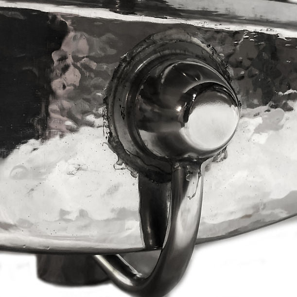 Nantucket Hammered Stainless Steel Rectangle Undermount Bathroom Sink with Overflow