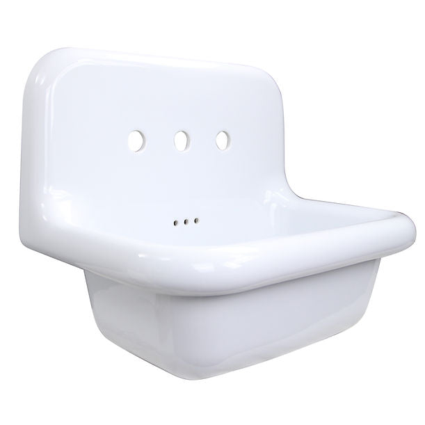 Nantucket Fireclay Utility Sink in all white NS-VC24