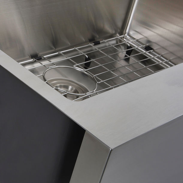 Nantucket EZApron33-9 Patented Design Pro Series Single Bowl Undermount Stainless Steel Kitchen Sink with 9" Apron Front