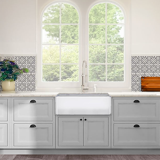 Nantucket T-FCFS33 33" Farmhouse Fireclay Sink with Drain and Grid