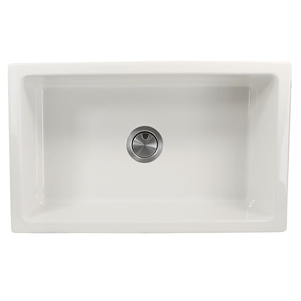 Orleans Collection Italian Fireclay 30" Fireclay Farmhouse Sink