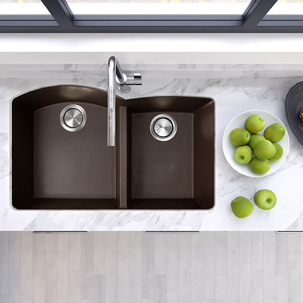 Nantucket 60/40 Double Bowl Undermount Granite Composite