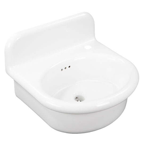 Nantucket Fireclay 30s Style Sink in all White with rounded front