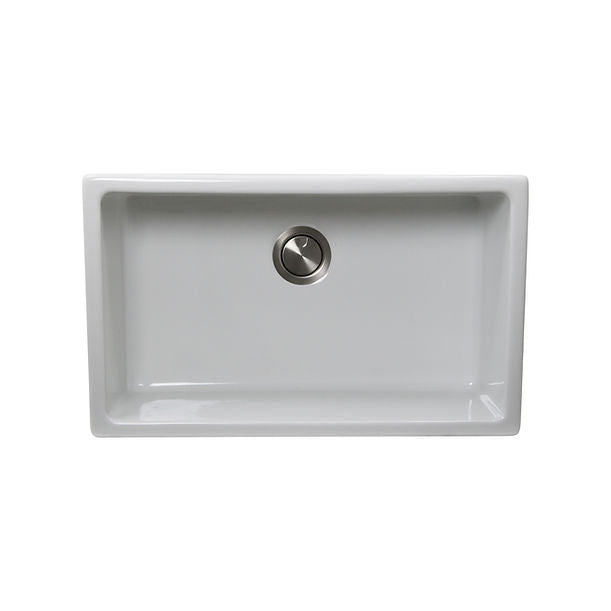 Orleans Collection Italian Fireclay 30" Fireclay Undermount / Topmount Sink