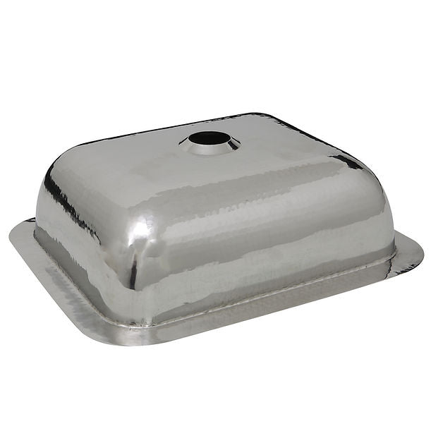 Nantucket RES - 17.5" Hammered Stainless Steel Rectangle Bar Sink