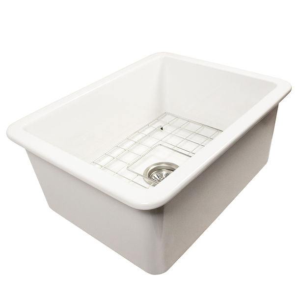 Nantucket 18" Undermount Fireclay Kitchen Sink Wellfleet-2419W