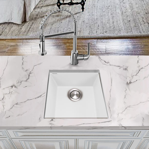 Nantucket 17" Single Bowl Undermount Granite Composite Bar-Prep Sink