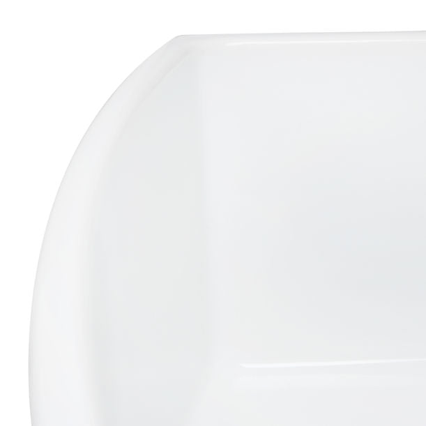 Nantucket Italian Made Fine Fireclay Curved Apron Farmer Sink in White