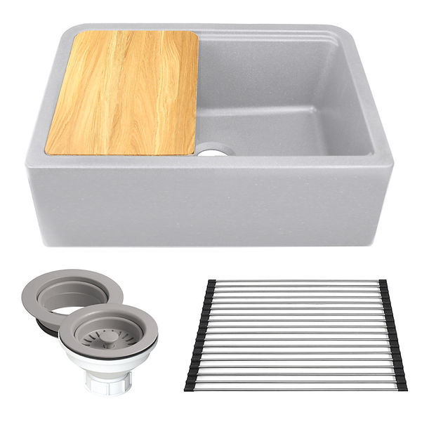 Nantucket 30" Reversible Workstation Granite Composite Apron Sink with Accessory Pack