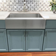 Nantucket EZApron33-9 Patented Design Pro Series Single Bowl Undermount Stainless Steel Kitchen Sink with 9" Apron Front