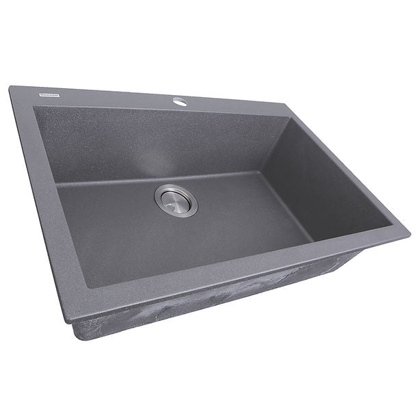 Nantuket Sinks 27" Single Bowl Dualmount Granite Composite Kitchen Sink