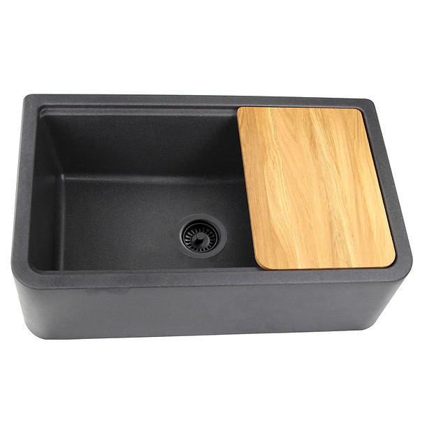 Nantucket 33" Reversible Workstation Granite Composite Apron Sink with Accessory Pack