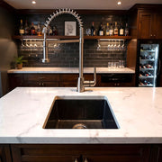 Nantucket 15" x 18" granite composite single bowl dualmount bar-prep sink