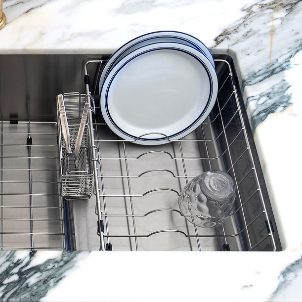Nantucket STEPPE3918 Pro Series Undermount Stainless Steel Kitchen Sink with Compatible Accessories