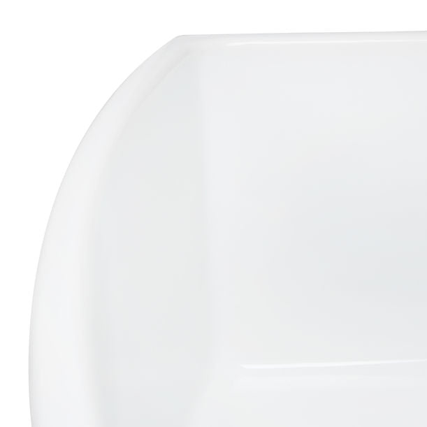 Italian Made Fine Fireclay Curved Apron Farmer Sink Optional Bottom Grid - BG-FC3320CA