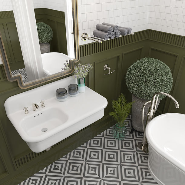 Nantucket Fireclay 30s Style Sink with integral Ledge