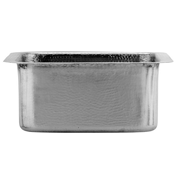 Nantucket SQRS-7MF 16.5" Square Hammered Stainless Bar Sink