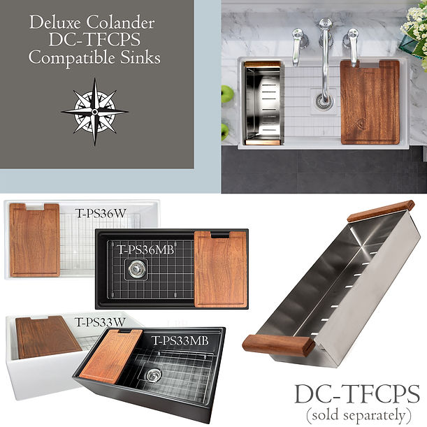 Nantucket 33" Matte Black Farmhouse Workstation Fireclay Sink with Centered Drain
