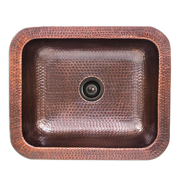 Nantucket REHC-2.5 - Hammered Copper Rectangle Bar Sink
