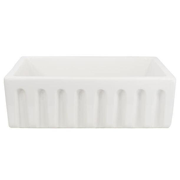 Orleans Collection Italian Fireclay 30" Fireclay Farmhouse Sink