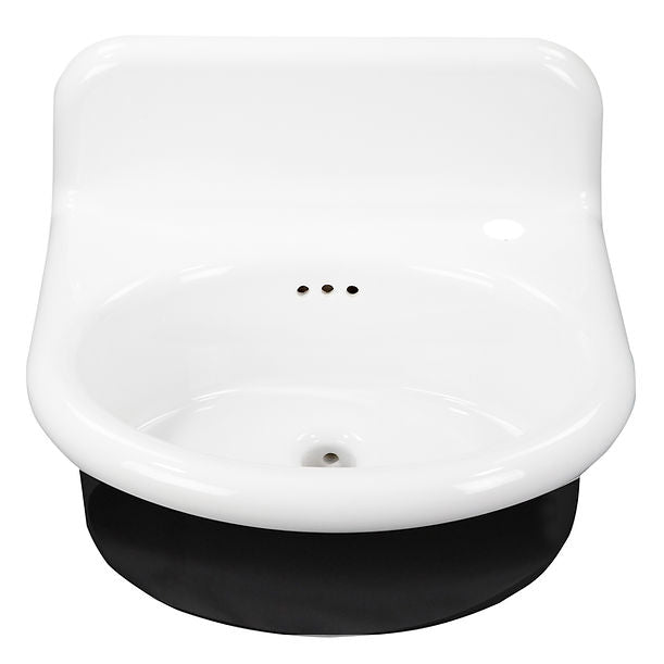Nantucket Fireclay 30s Style Sink in all White with rounded front