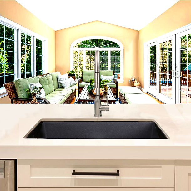 Nantucket Large Single Bowl Dual-mount Granite Composite