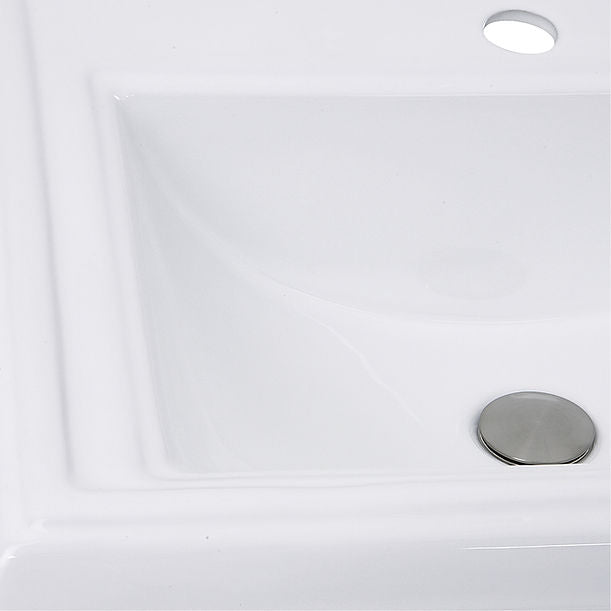 Nantucket 23" Rectangular Drop-In Ceramic Vanity Sink DI-2418-R1