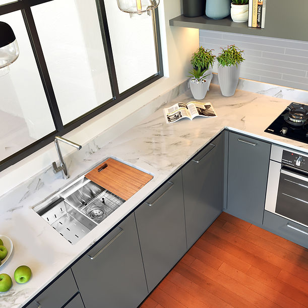 Nantucket SR-PS2-2818-16 - 28" Pro Series Prep-Station Single Bowl Undermount Stainless Steel Kitchen Sink with Included Accessories