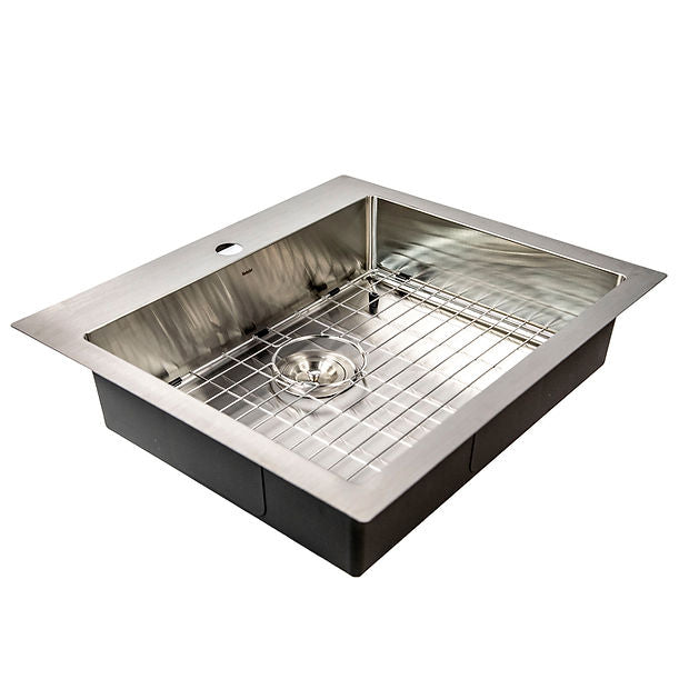 Nantucket SR2522-5.5-16 Pro Series Small Radius Topmount Single Hole Stainless Steel ADA Kitchen Sink