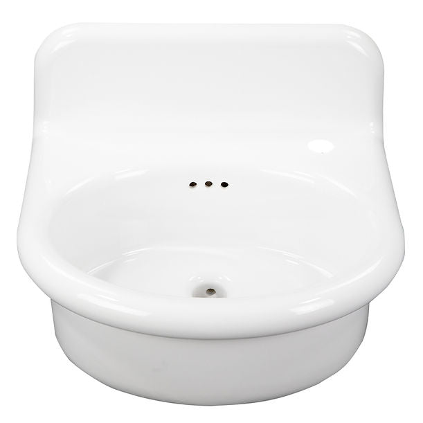 Nantucket Fireclay 30s Style Sink in all White with rounded front
