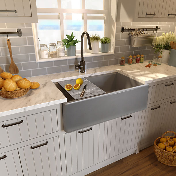 Nantucket - 33" Prep Station Reversible Granite Composite Sink