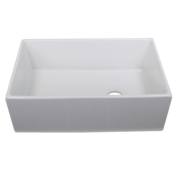 Nantucket 30" Farmhouse Fireclay Sink with Drain and Grid