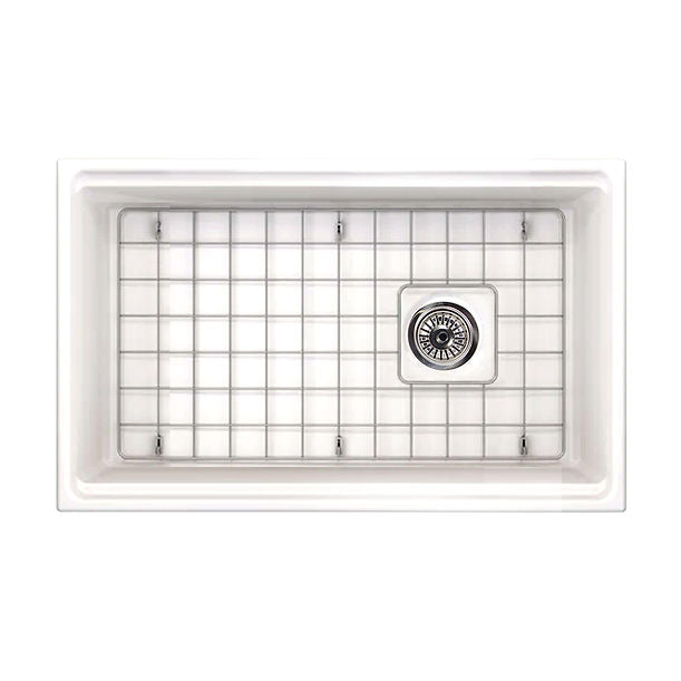 Nantucket 30" Workstation Fireclay Apron Sink Side Drain