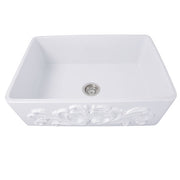 Nantucket 33" Farmhouse Fireclay Sink with Filigree Apron