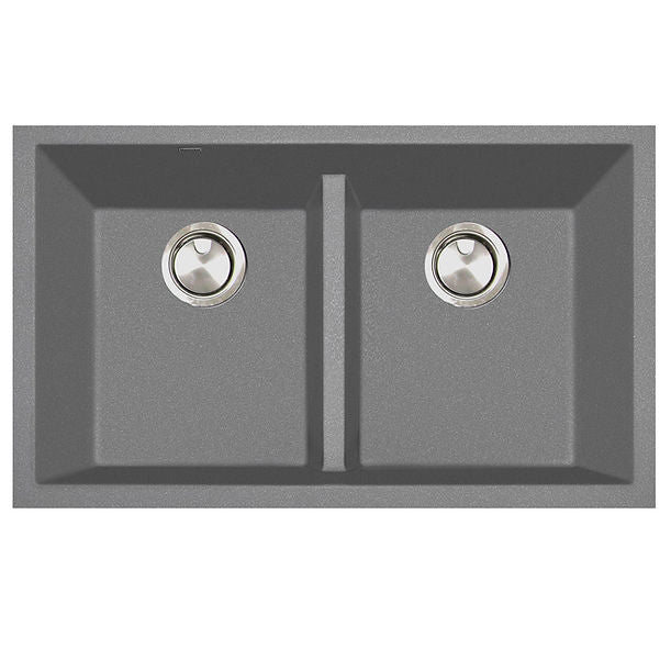 Nantucket Undermount Double Equal Bowls with Low Divide - Granite Composite Sink