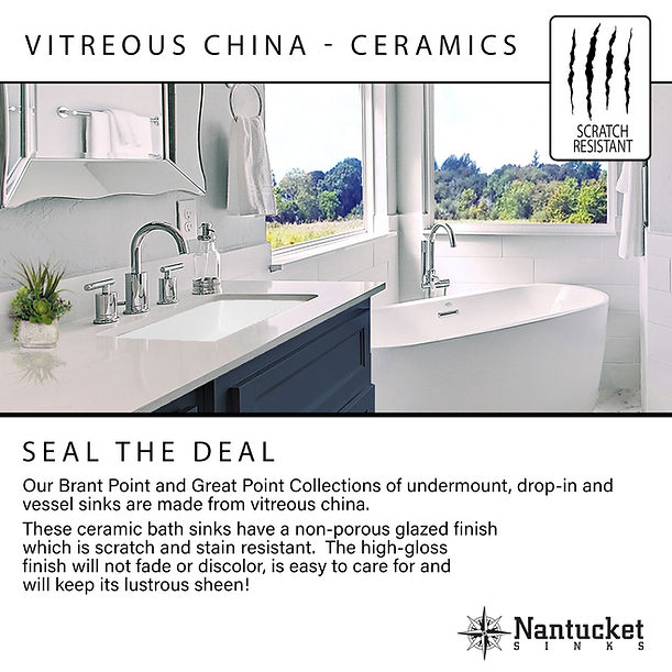 Nantucket 18" x 13" Undermount Ceramic Sink