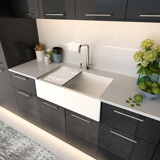 Nantucket - 33" Prep Station Reversible Granite Composite Sink