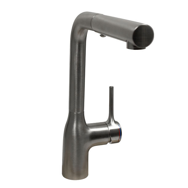 Brushed Stainless Kitchen Faucet with Pull Out Design